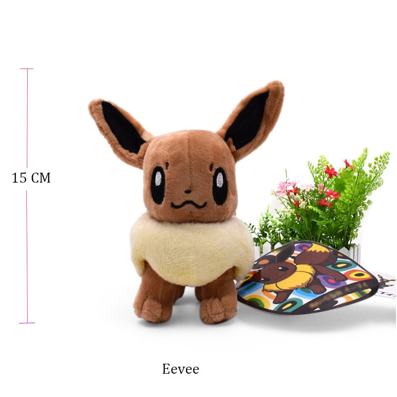 TAKARA TOMY Pokemon Standing Shiny Umbreon Vaporeon Espeon Sylveon Animal Stuffed Plush Quality Cartoon Toy 16-23cm