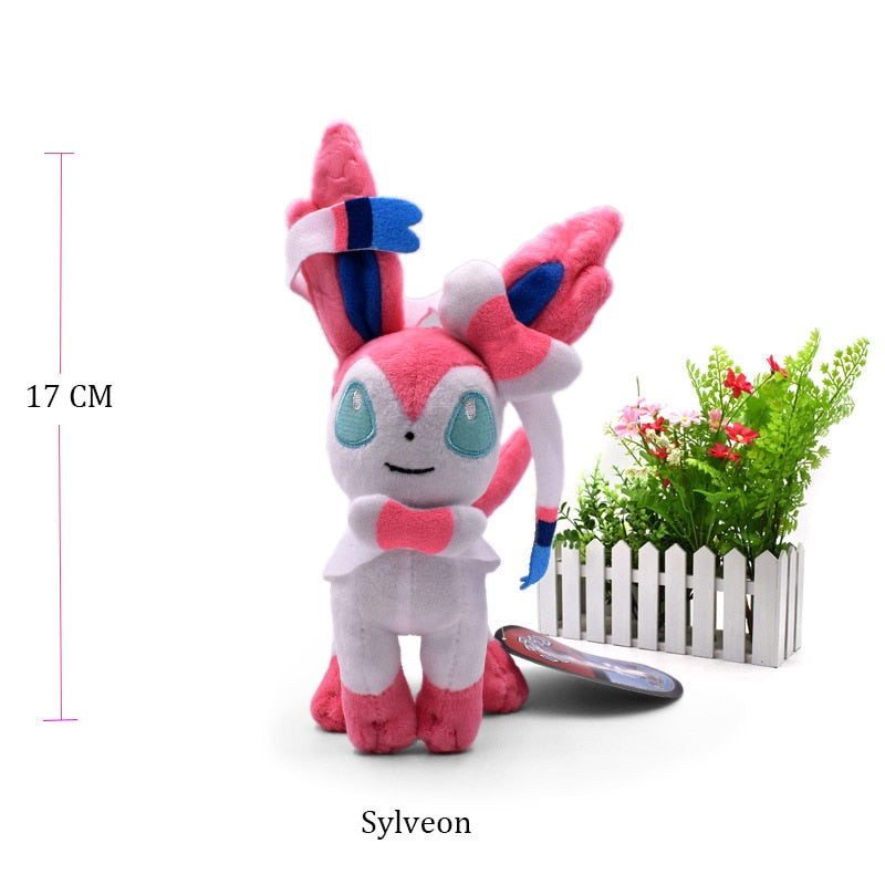 TAKARA TOMY Pokemon Standing Shiny Umbreon Vaporeon Espeon Sylveon Animal Stuffed Plush Quality Cartoon Toy 16-23cm