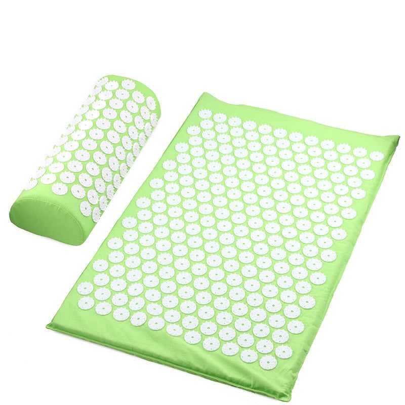 EaseDown Back and Neck Pain Relief Acupressure Mat and Pillow Set