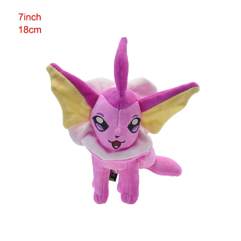 TAKARA TOMY Pokemon Standing Shiny Umbreon Vaporeon Espeon Sylveon Animal Stuffed Plush Quality Cartoon Toy 16-23cm