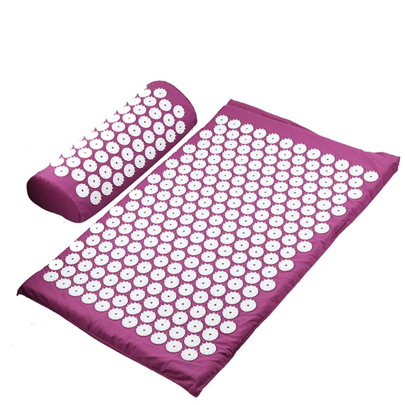 EaseDown Back and Neck Pain Relief Acupressure Mat and Pillow Set