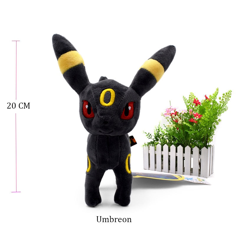 TAKARA TOMY Pokemon Standing Shiny Umbreon Vaporeon Espeon Sylveon Animal Stuffed Plush Quality Cartoon Toy 16-23cm